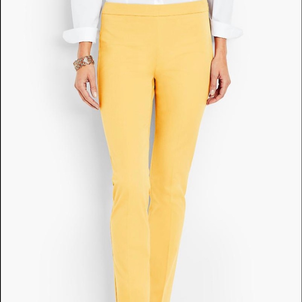 NWT TALBOTS CHATHAM ANKLE PANTS - Yellow